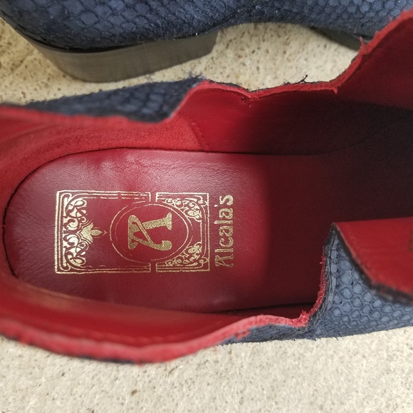 Chelsea Boots Navy Snake Size 10M - Picture 8 of 13